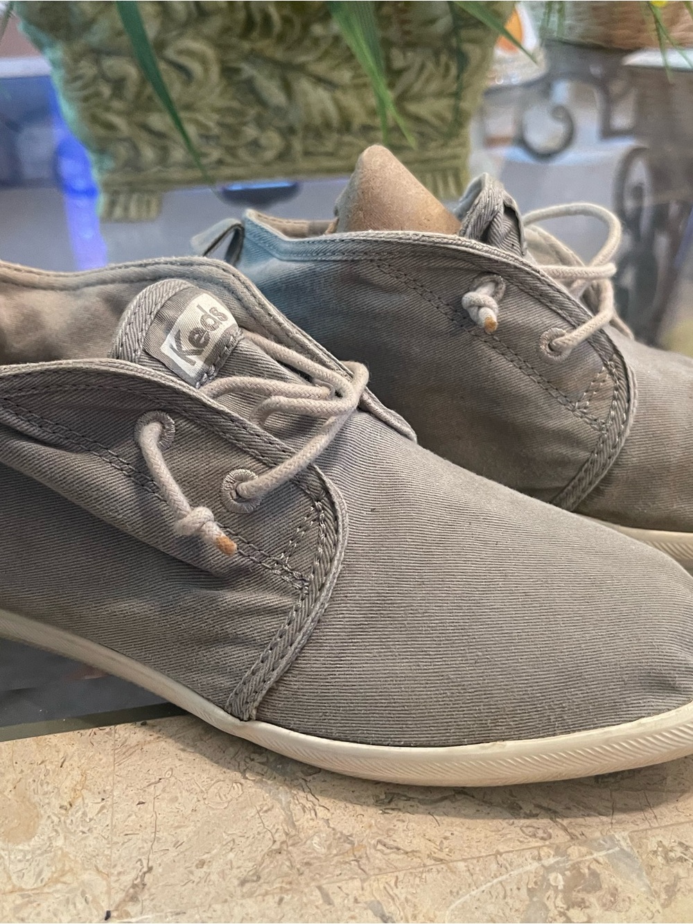 Keds Men's Gray Canvas Boat Shoes